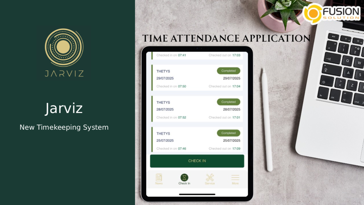 Jarviz ระบบลงเวลารูปแบบใหม่ 1 Jarviz Check in ဝင်ရောက်မှု စနစ်