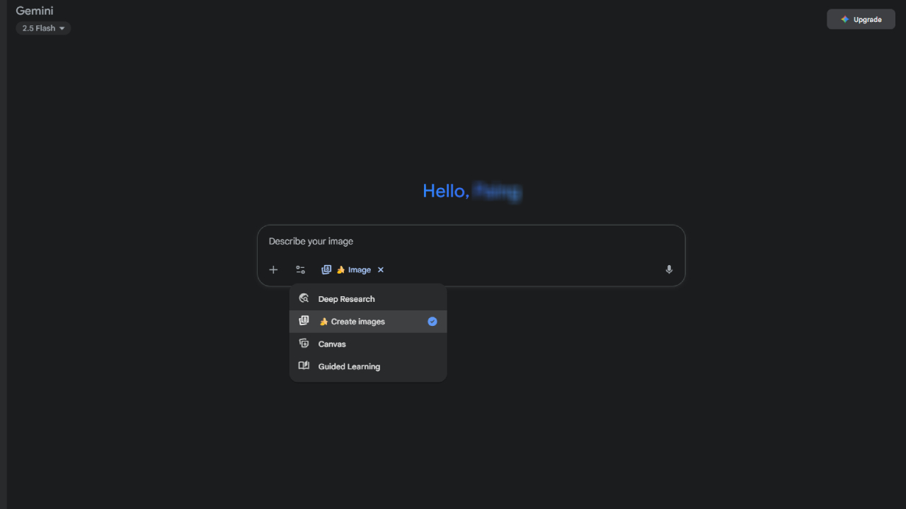 step 2 choose nano banana
