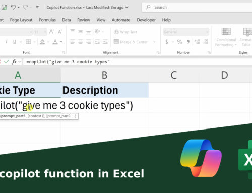 Microsoft Excel ရဲ့ Function အသစ် – Copilot() Function