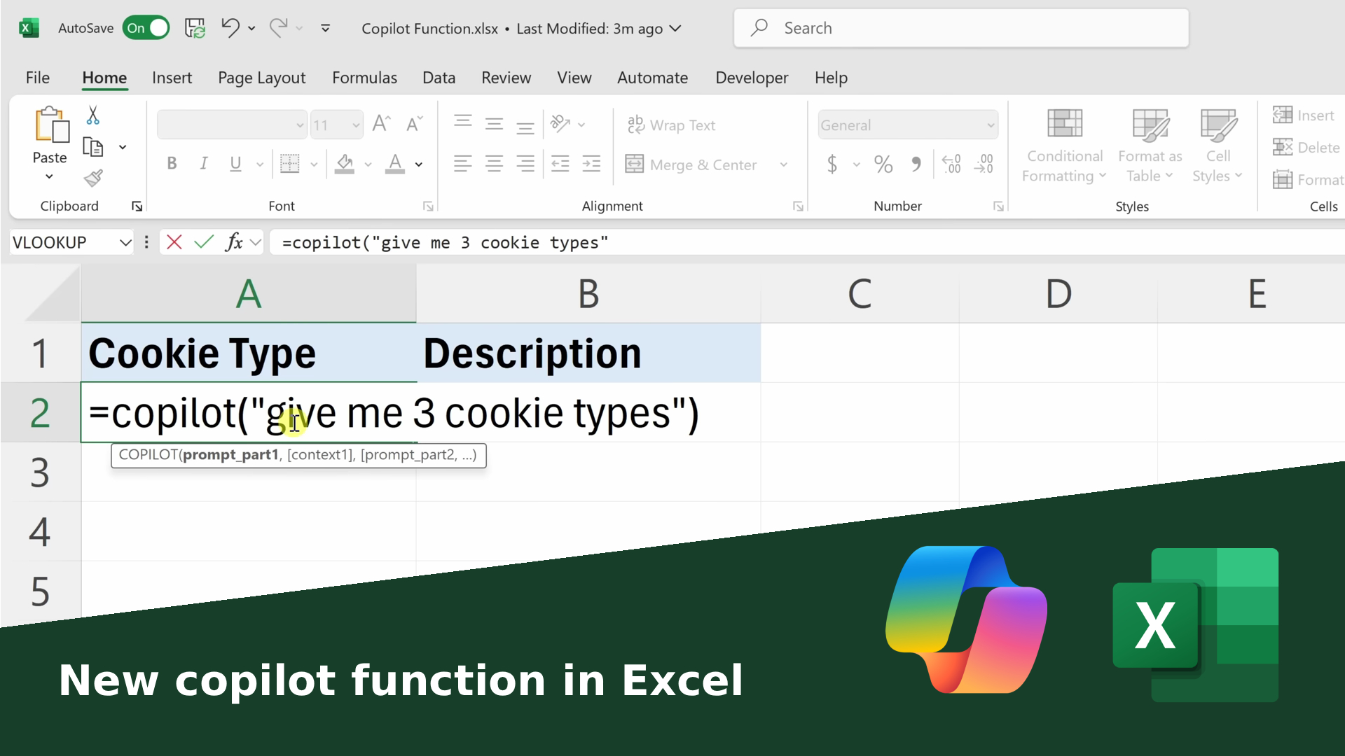new excel copilot function Copilot() Function